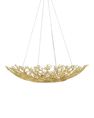 Sea Fan Gold Bowl Chandelier