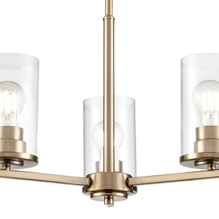 Verlana 19" Wide 3-Light Chandelier - Modern Gold