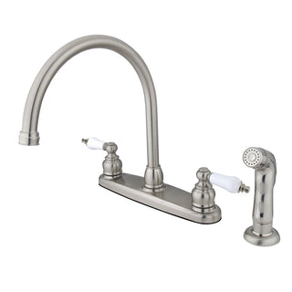 Vintage Centerset Kitchen Faucet in Brushed Nickel