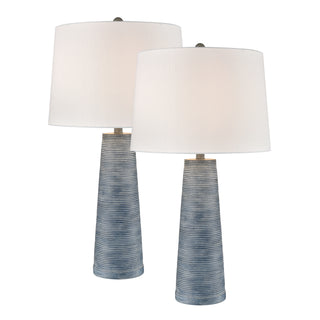 Kent 31'' High 1-Light Table Lamp - Set of 2 Dark Blue