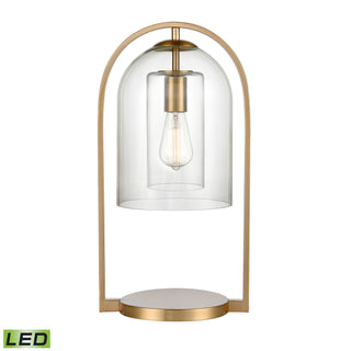 Bell Jar 20'' High 1-Light Desk Lamp - Aged Brass - Includes LED Bulb