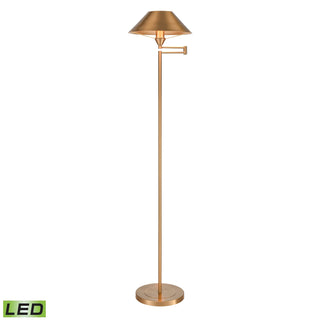 Arcadia 63'' High 1-Light Floor Lamp - Aged Brass - Includes LED Bulb