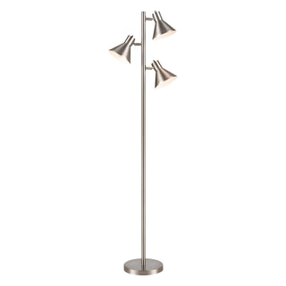 Loman 65'' High 3-Light Floor Lamp - Satin Nickel