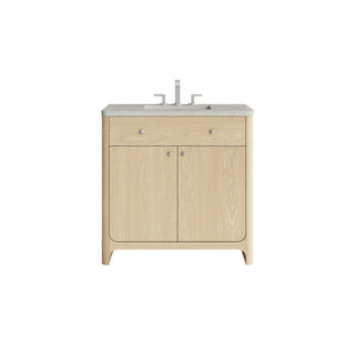 36 Inch Gracyn Freestanding Vanity in Coastal Driftwood / Victorian Silver Top