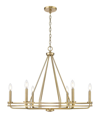 Jody 32.5" Wide 6-Light Chandelier - Vintage Brass
