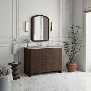 48 Inch Gracyn Freestanding Vanity in Sable / Victorian Silver Top