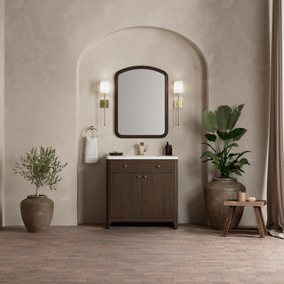 36 Inch Gracyn Freestanding Vanity in Sable / White Zeus Top