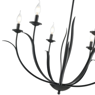 Charlize 33.75" Wide 6-Light Chandelier - Matte Black