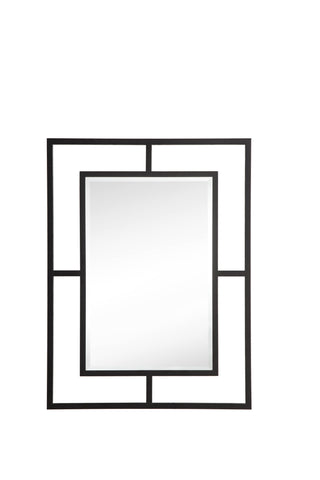 Boston 30" Rectangular Mirror, Matte Black