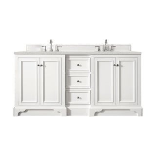 73.25 Inch De Soto Freestanding Vanity in Bright White / Lime Delight Top