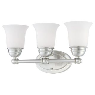 Bella 18'' Wide 3-Light Vanity Light - Brushed Nickel