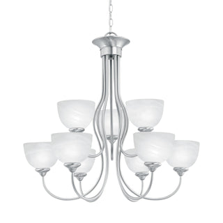 Tahoe 30'' Wide 9-Light Chandeliers - Brushed Nickel