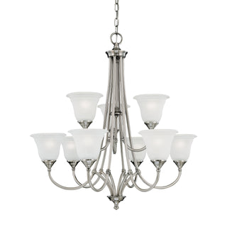 Harmony 31'' Wide 9-Light Chandeliers - Satin Pewter