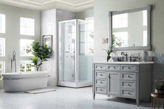 48 Inch Brittany Freestanding Vanity in Urban Gray / Ethereal Noctis Top