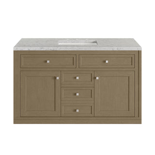 48 Inch Chicago Freestanding Vanity in Walnut Whisper / Eternal Jasmine Pearl Top