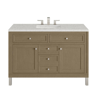 48 Inch Chicago Freestanding Vanity in Walnut Whisper / Eternal Jasmine Pearl Top
