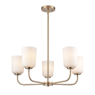 Laphia 27" Wide 5-Light Chandelier - Modern Gold