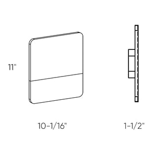 10 Inch Square Ultra Slim Wall Sconce