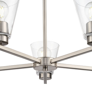 Strayhan 24" 5-Light Chandelier - Brushed Nickel