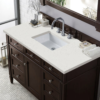 48 Inch Brittany Freestanding Vanity in Burnished Mahogany / Lime Delight Top