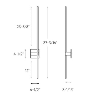 37 Inch Linear LED Wall Sconce