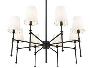 Adorra 30" Wide 8-Light Chandelier - Matte Black