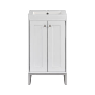 19.75 Inch Chianti Freestanding Vanity in Glossy White / White Glossy Top