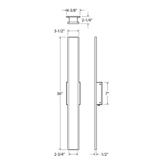 Slim decorative Outdoor modern wall sconce 5CCT