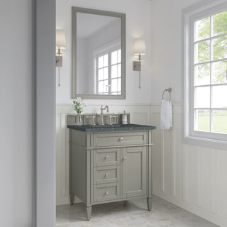 30 Inch Brittany Freestanding Vanity in Urban Gray / Parisien Bleu Top