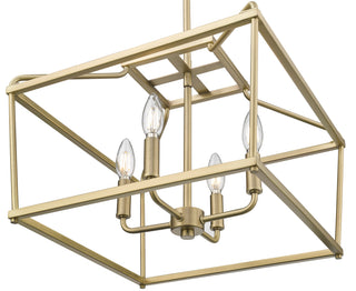 Nellita 16" Wide 4-Light Pendant - Vintage Brass