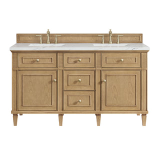 60 Inch Lorelai Freestanding Vanity in Light Natural Oak / Ethereal Noctis Top