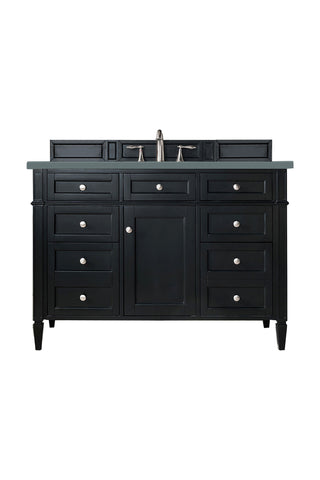 48 Inch Brittany Freestanding Vanity in Black Onyx / Cala Blue Top