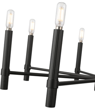 Skyva 30.25" Wide 8-Light Chandelier - Matte Black