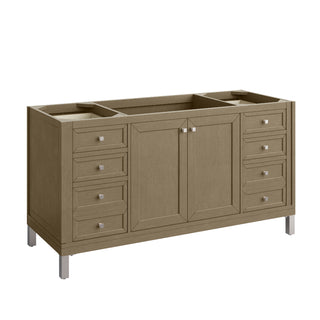60 Inch Chicago Freestanding Vanity in Walnut Whisper / Ethereal Noctis Top