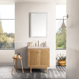 30 Inch Laurent Dual Mount Vanity in Light Natural Oak / Eternal Marfil Top