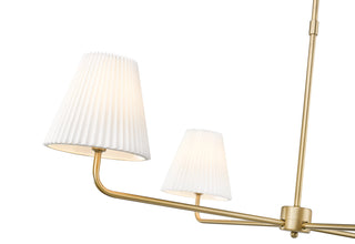 Ami 40" Wide 4-Light Chandelier - Vintage Brass
