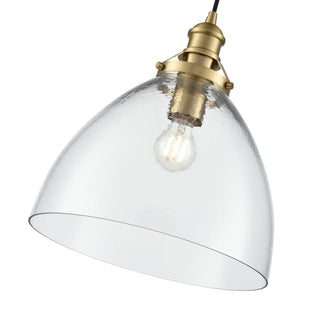 Khrisa 12.75" Wide 1-Light Pendant - Vintage Brass