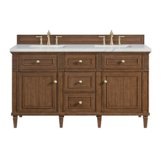 60 Inch Lorelai Freestanding Vanity in Mid-Century Walnut / Ethereal Noctis Top
