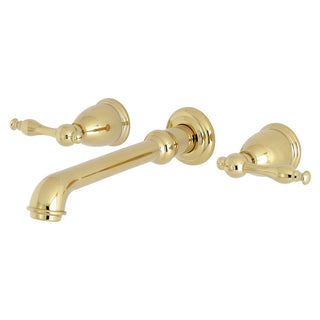 Naples Wall-Mount Bathroom Faucet in Polished Brass