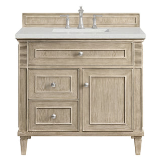 36 Inch Lorelai Freestanding Vanity in Whitewashed Oak / Lime Delight Top