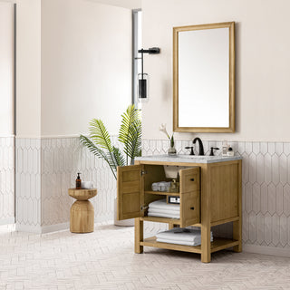 30 Inch Breckenridge Freestanding Vanity in Light Natural Oak / Eternal Jasmine Pearl Top