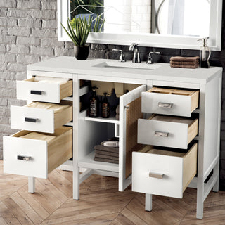 48 Inch Addison Freestanding Vanity in Glossy White / Lime Delight Top