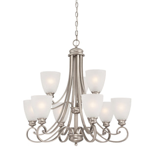 Haven 28.5'' Wide 9-Light Chandeliers - Satin Pewter