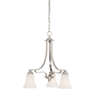 Treme 3-Light Chandeliers in Brushed Nickel