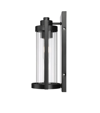 Braselton 14" High 1-Light Outdoor Wall Sconce - Powder Coated Black