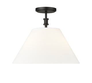 Adorra 16" Wide 3-Light Semi Flush - Matte Black