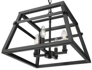 Tellsa 16" Wide 4-Light Pendant - Matte Black