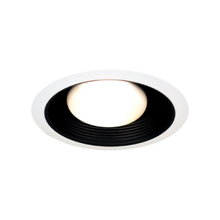 6'' Wide 1-Light Recessed Trim - White with Black