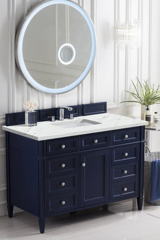 48 Inch Brittany Freestanding Vanity in Victory Blue / Ethereal Noctis Top