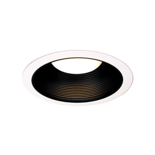 6'' Wide 1-Light Recessed Trim - White with Black